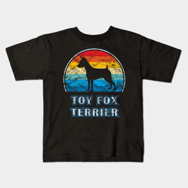 Toy Fox Terrier Vintage Design Dog Kids T-Shirt by millersye